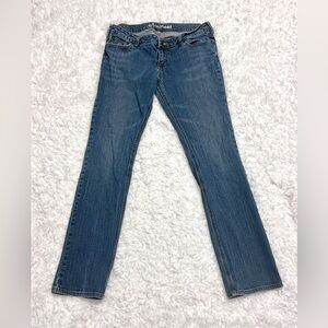Bullhead Women's Straight Leg Blue Jeans
